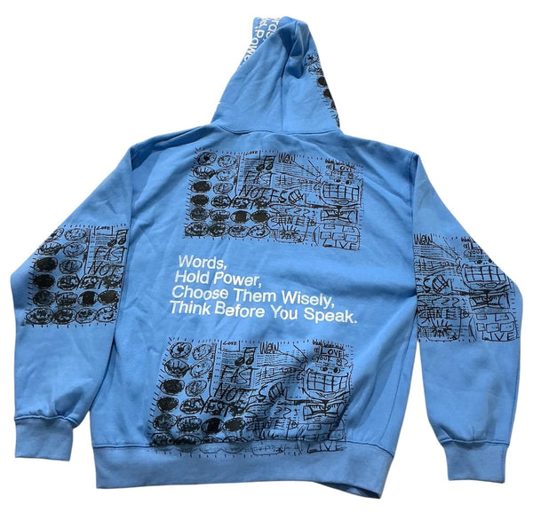 Words Hold Power Hoodie (Size Large)