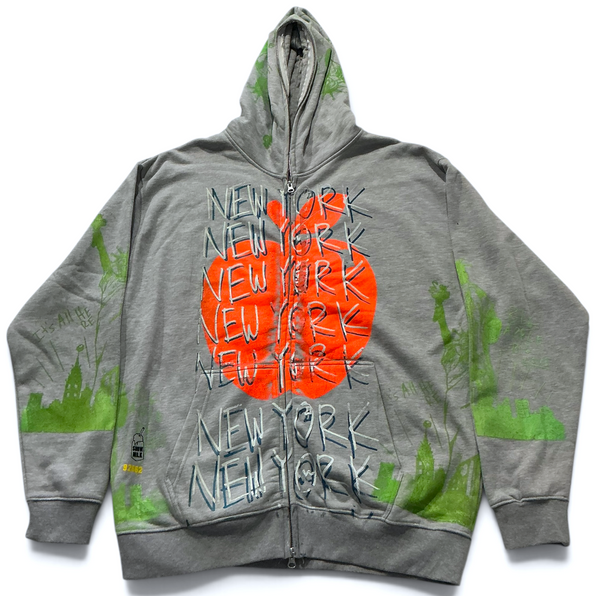Big Apple Big Love Zip Up Hoodie (Size 2XL)