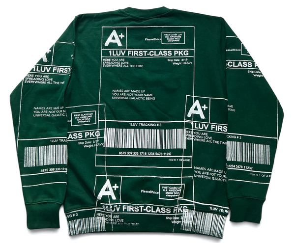 Positive Shipping Label Crewneck (Size Small)