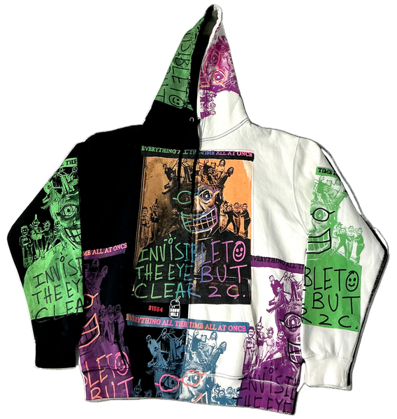 Everything All The Time All At Once Split Color Hoodie (Size Large)