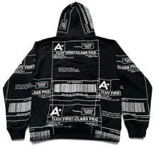 Load image into Gallery viewer, Positive Shipping Label Hoodie (Size Medium)

