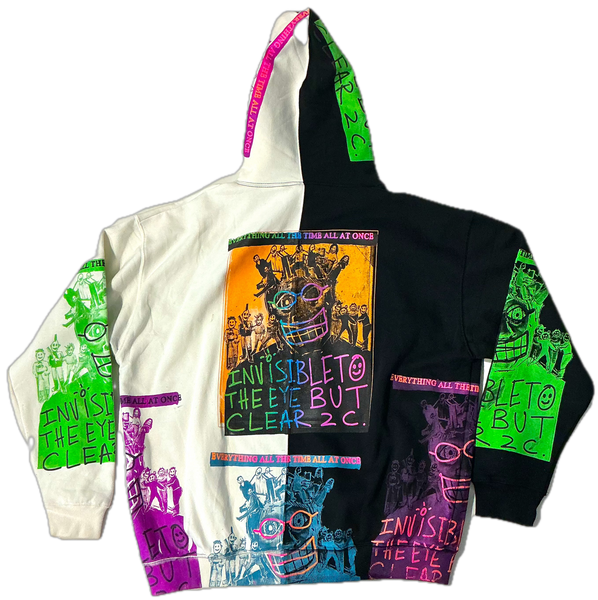 Everything All The Time All At Once Split Color Hoodie (Size 3XL)