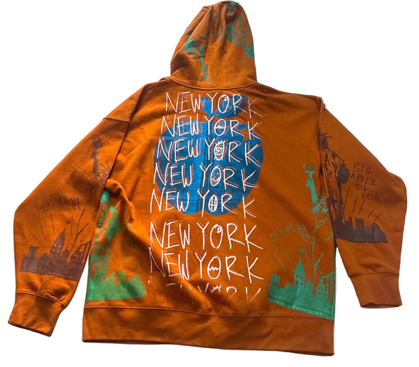 Big Apple Big Love Zip Up Hoodie (Size 2XL)