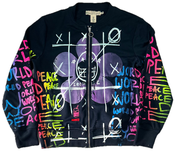 World Peace Zip Up Crewneck (Size Small)