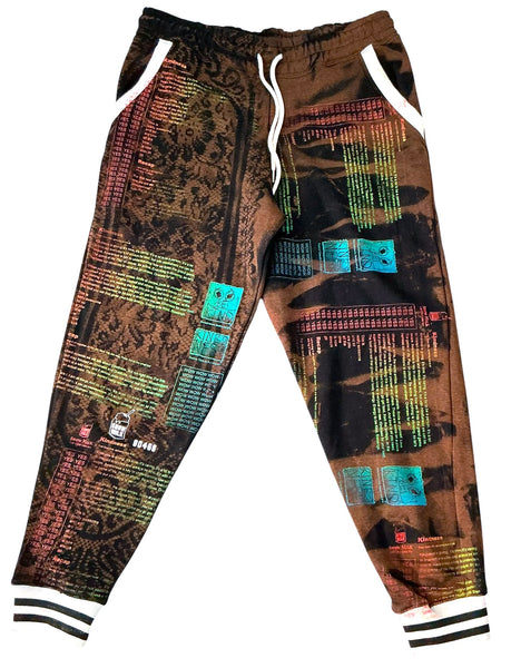 Snow Milk Kindness Doily Bleached Sweatpants (Size XL)