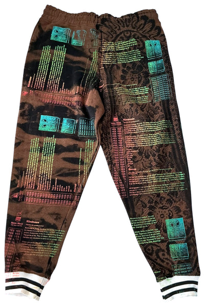 Snow Milk Kindness Doily Bleached Sweatpants (Size XL)