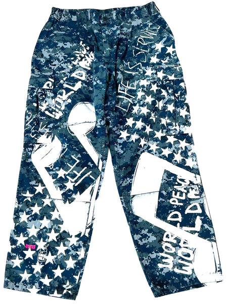 Music Notes Army Pants (Size Medium 30 - 35)