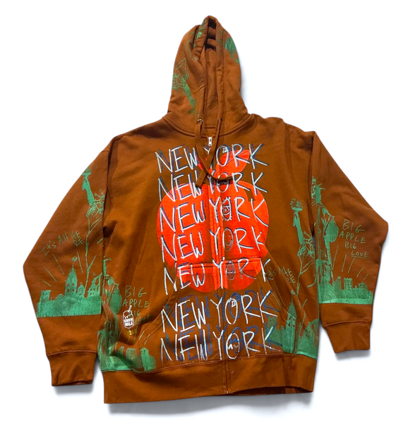 Big Apple Big Love Zip Up Hoodie (Size XL)