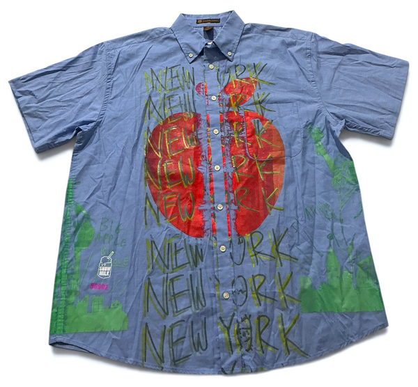 Big Apple Big Love Button Up Shirt (Size XL)