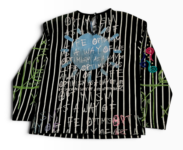 Optimism As A Way Of Life Vintage Long Sleeve (Size Women's Medium)