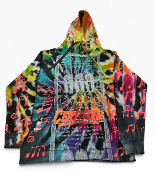 Music Notes Hoodie (Size Large)
