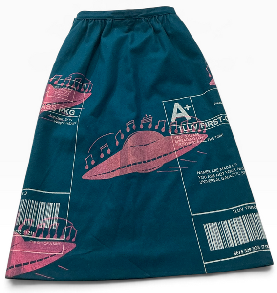 Positive Shipping Label Skirt (Size Women's 6)