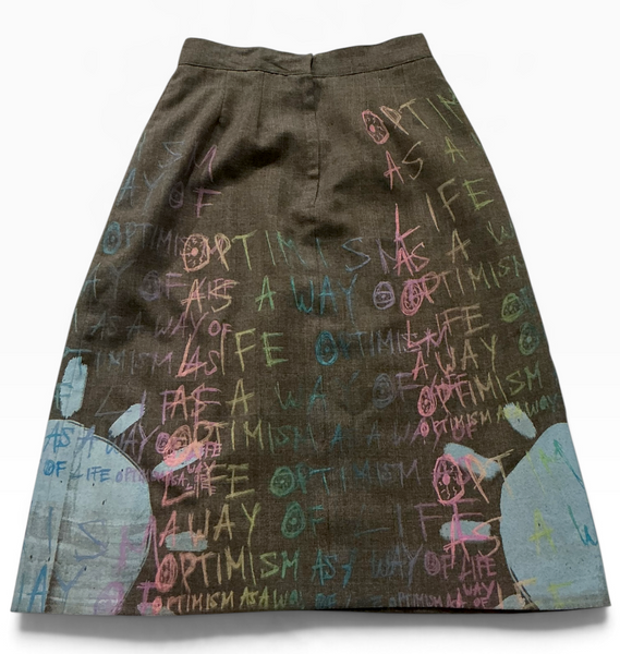 Optimism As A Way Of Life Skirt (Size Women's 6)