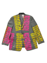 Load image into Gallery viewer, Life Is The Painting You Paint Blazer (Size L 46)
