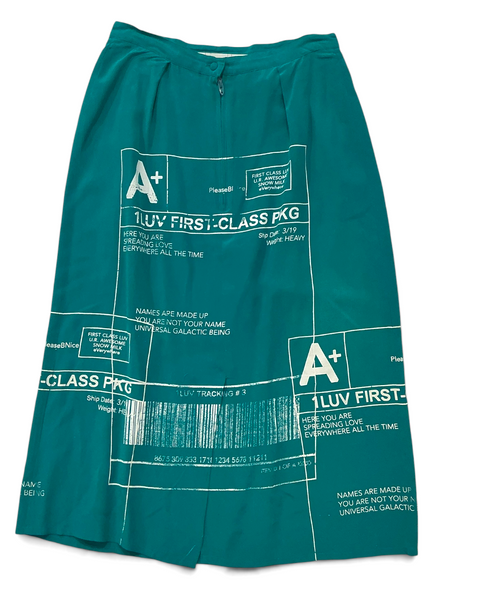 Positive Shipping Label Skirt (Size Women's 4)