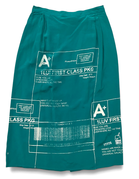 Positive Shipping Label Skirt (Size Women's 4)