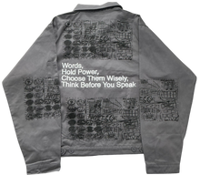Load image into Gallery viewer, Words Hold Power Workwear Jacket (Size Medium)
