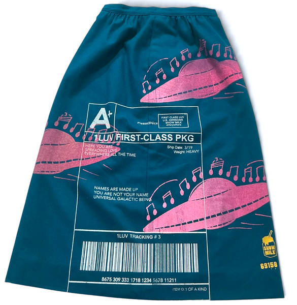 Positive Shipping Label Skirt (Size Women's 6)
