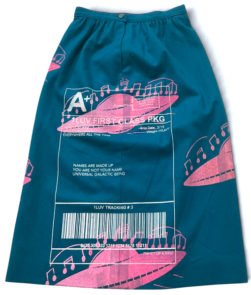 Positive Shipping Label Skirt (Size Women's 6)