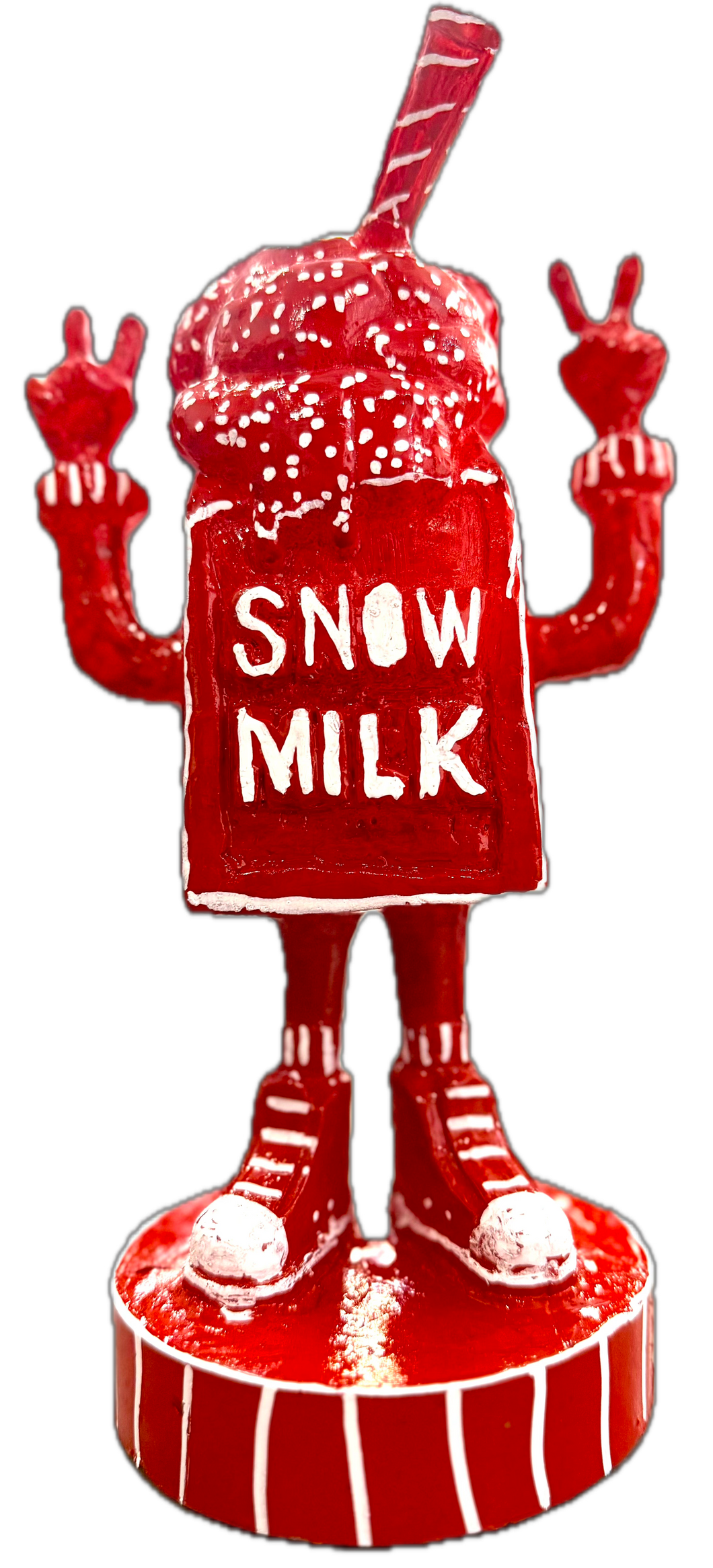 Snow Milk Figurine (Red & White)