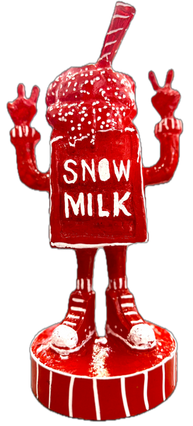 Snow Milk Figurine (Red & White)