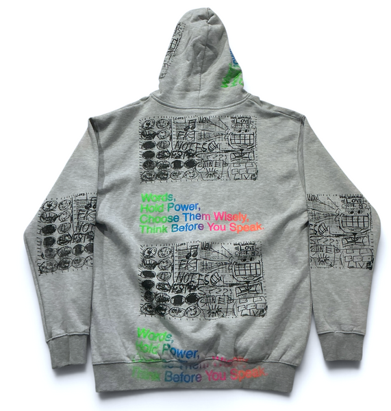 Words Hold Power Zip-Up Hoodie (Size 2XL)