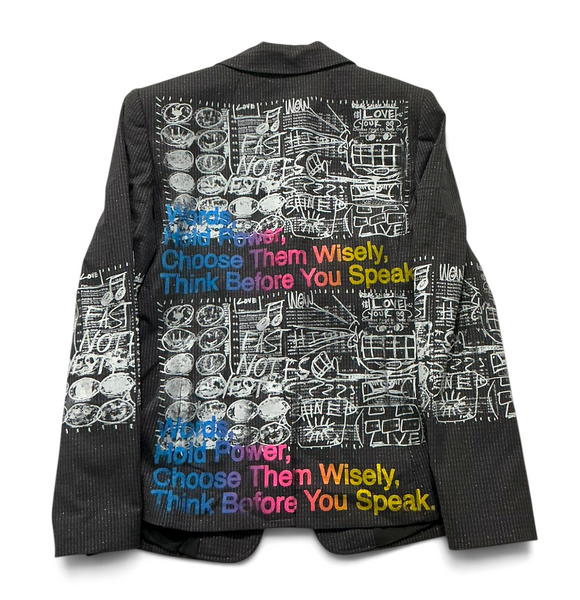 Words Hold Power Blazer (Size Women’s 8)