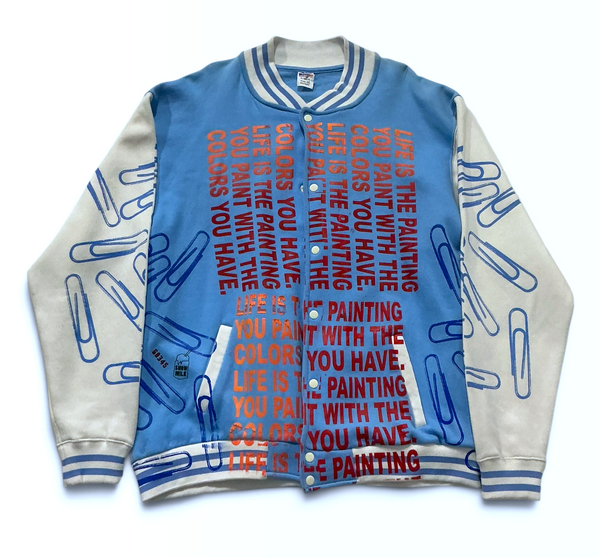 Life is The Painting You Paint Varsity Jacket (Size 4XL)