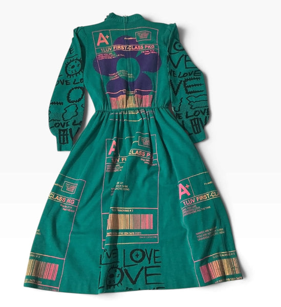 Positive Shipping Label Dress (Size Women's 12)
