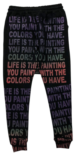 Life Is The Painting You Paint Kids Sweatpants (Size 9-10)