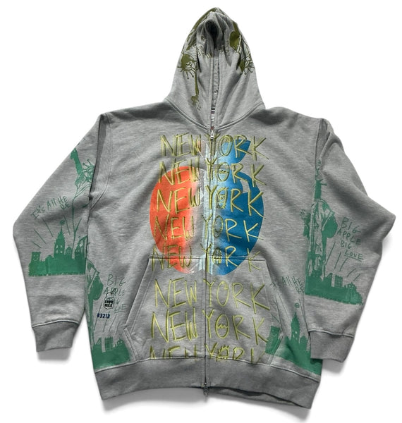 Big Apple Big Love Zip Up Hoodie (Size 2XL)