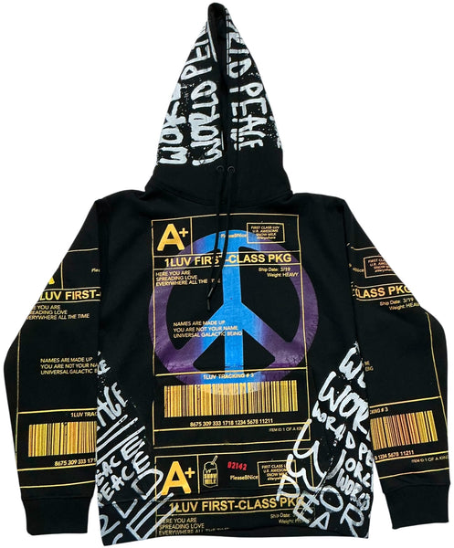 Positive Shipping Label Hoodie (Size Small)