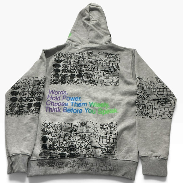 Words Hold Power Zip-Up Hoodie (Size Small)