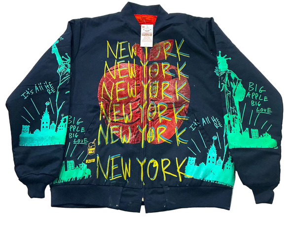 Big Apple Big Love Army Jacket (Size Large )