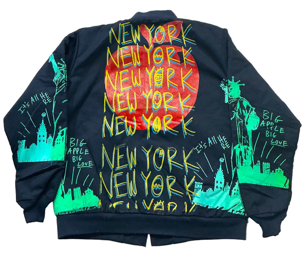 Big Apple Big Love Army Jacket (Size Large )