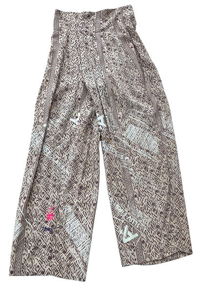 Positive Shipping Label Silk Pants (Size Women's Small)
