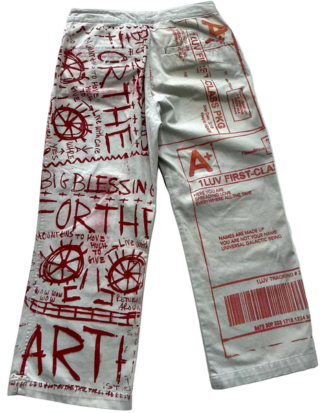 Positive Shipping Label Pants (Size Women's 3)