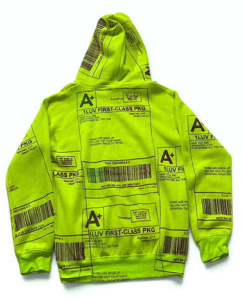 Positive Shipping Label Hoodie (Size Small)