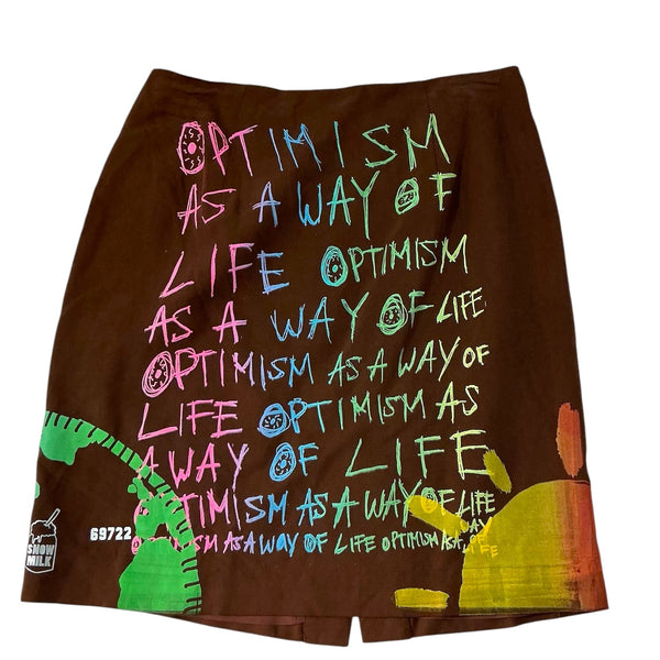 Optimism As A Way Of Life Skirt (Size Women’s 8)