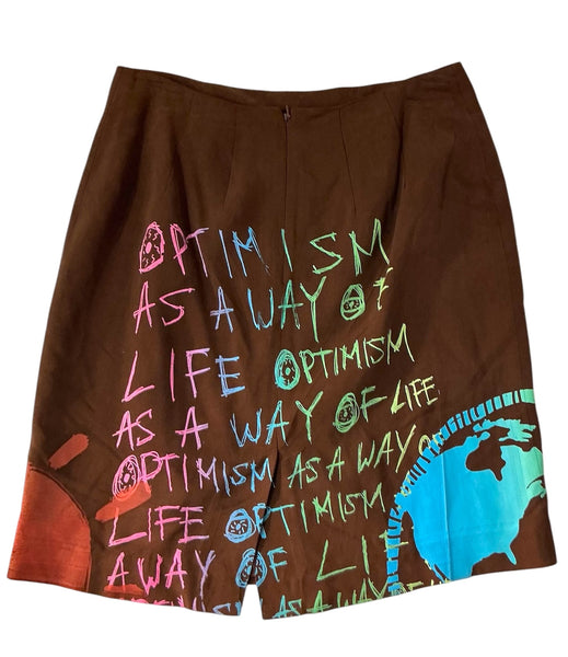 Optimism As A Way Of Life Skirt (Size Women’s 8)