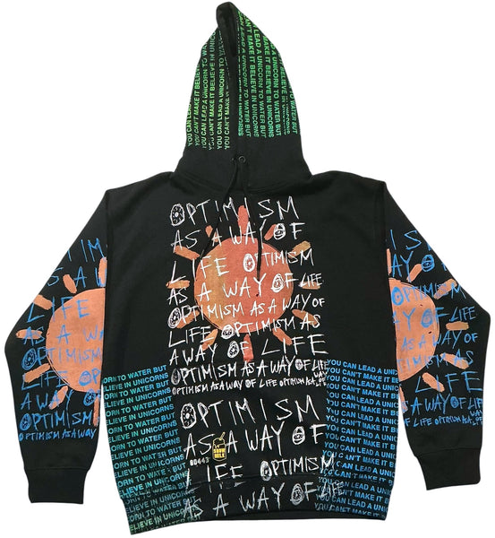 Optimism As A Way Of Life Hoodie (Size Large)