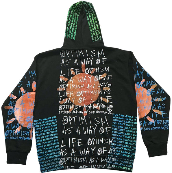 Optimism As A Way Of Life Hoodie (Size Large)