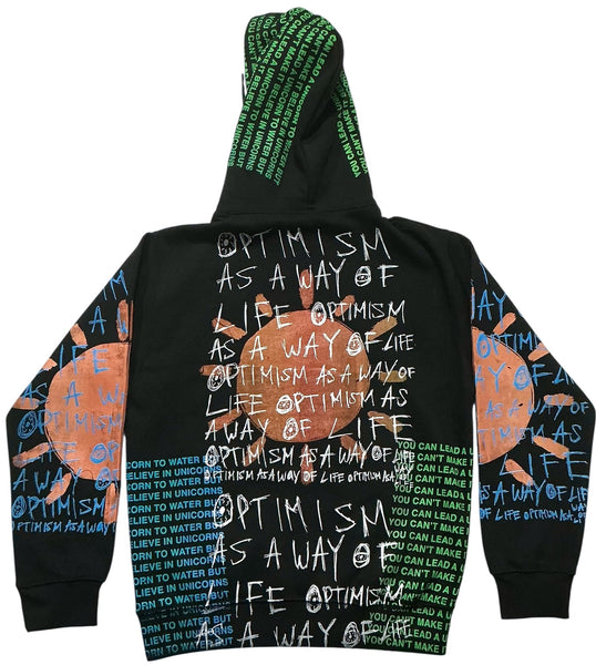 Optimism As A Way Of Life Hoodie (Size Small)