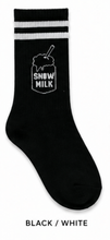 Load image into Gallery viewer, Snow Milk Socks (Black / White)
