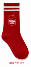 Load image into Gallery viewer, Snow Milk Socks (Red / White)
