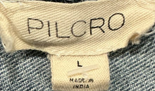 Load image into Gallery viewer, Optimism As A Way Of Life Button Up Denim Shirt (Size Women's Large)
