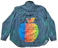 Load image into Gallery viewer, Optimism As A Way Of Life Button Up Denim Shirt (Size Women's Large)
