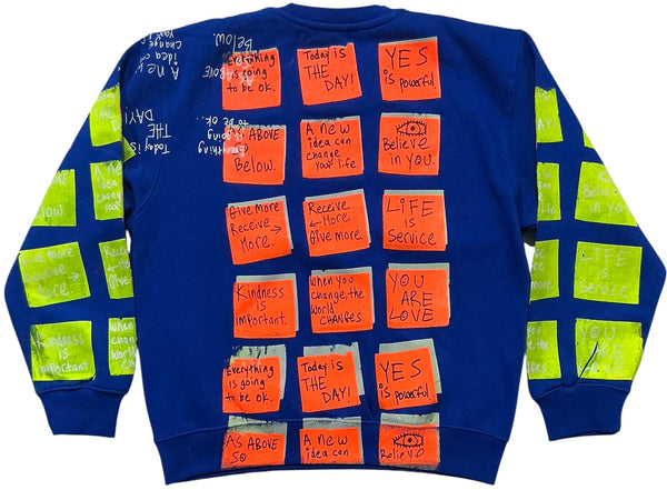 Sticky Notes Crewneck (Size Medium)