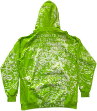 Load image into Gallery viewer, Positive Shipping Label Bleached Hoodie (Size XL)
