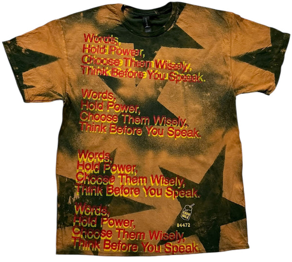 Words Hold Power Bleached Tee (Size Large)